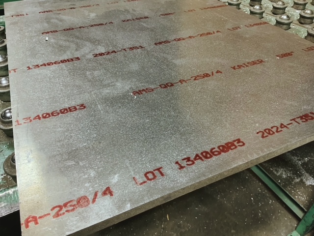 2024 Aluminum Millennium Metals   2024 Aluminum Plate 